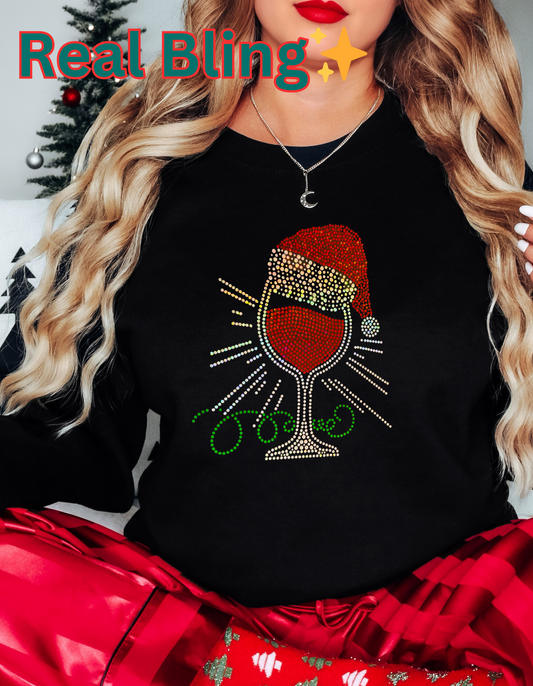 Wine Wonderland Santa Sweatshirt