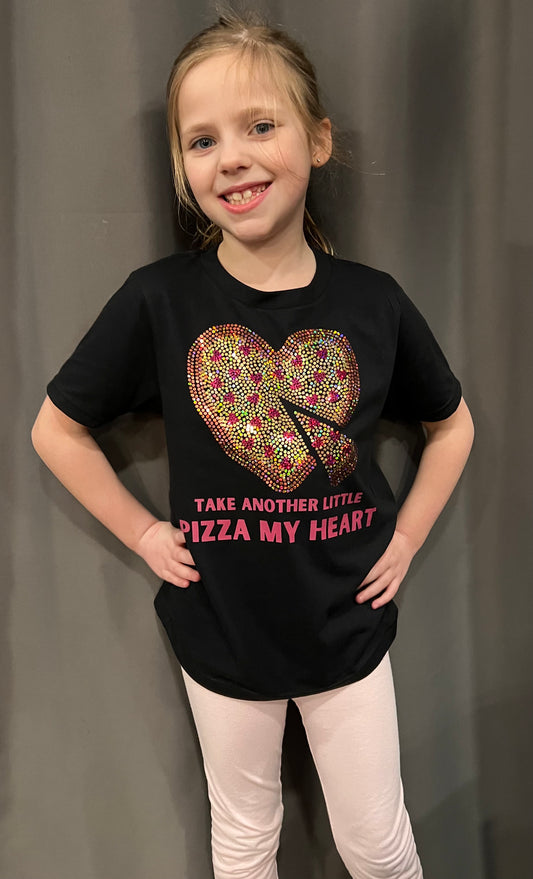 Take Another Little Pizza My Heart BLING Tee